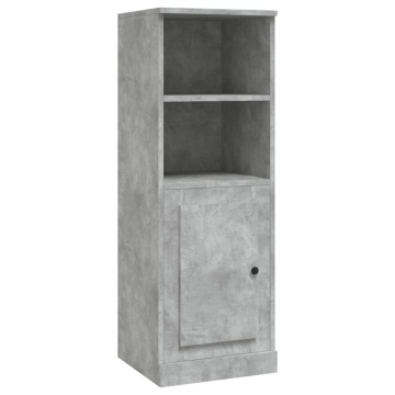 Dulap înalt, gri beton, 36x35,5x103,5 cm, lemn compozit - Img 2
