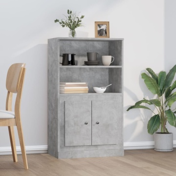 Dulap înalt, gri beton, 60x35,5x103,5 cm, lemn prelucrat - Img 1