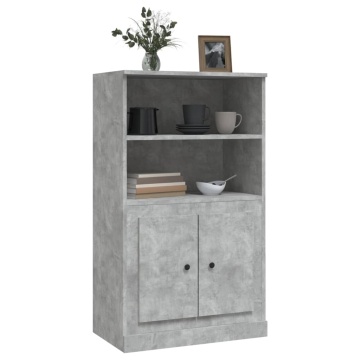 Dulap înalt, gri beton, 60x35,5x103,5 cm, lemn prelucrat - Img 4