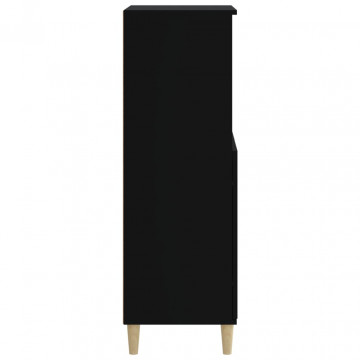 Dulap înalt, negru, 60x36x110 cm, lemn prelucrat - Img 4