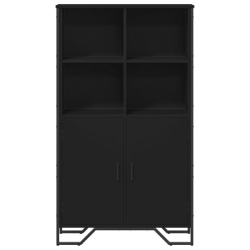 Dulap înalt, negru, 79,5x35,5x137,5 cm, lemn prelucrat - Img 4