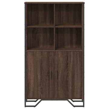 Dulap înalt, stejar maro, 79,5x35,5x137,5 cm, lemn prelucrat - Img 4