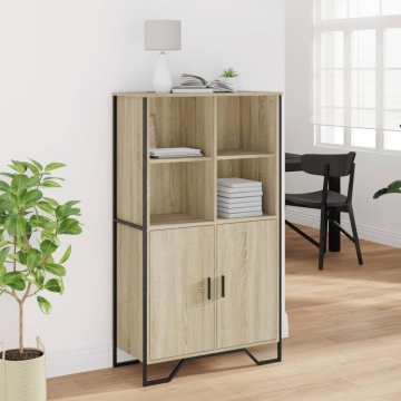 Dulap înalt, stejar sonoma, 79,5x35,5x137,5 cm, lemn prelucrat - Img 3