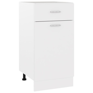 Dulap inferior cu sertar, alb, 40 x 46 x 81,5 cm, PAL - Img 1