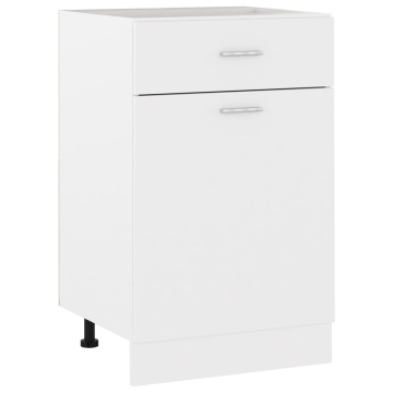 Dulap inferior cu sertar, alb, 50x46x81,5 cm, lemn prelucrat - Img 1