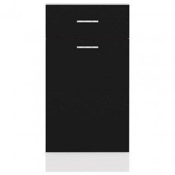 Dulap inferior cu sertar, negru, 40 x 46 x 81,5 cm, PAL - Img 6