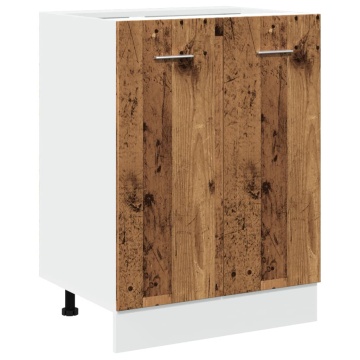 Dulap inferior, lemn vechi, 60x46x81,5 cm, lemn prelucrat - Img 2