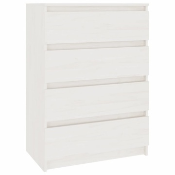 Dulap lateral, alb, 60x36x84 cm, lemn masiv de pin - Img 2