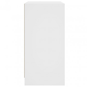 Dulap lateral cu uși din sticlă, alb, 68x37x75,5 cm - Img 6