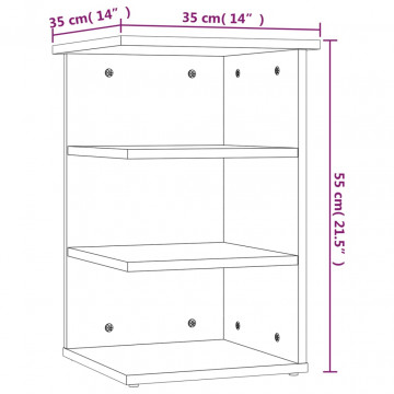 Dulap lateral, gri beton, 35x35x55 cm, PAL - Img 8