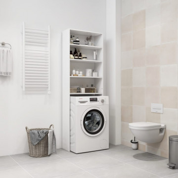 Dulap mașină de spălat, alb, 64x24x190 cm - Img 8