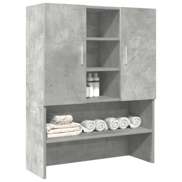 Dulap mașină de spălat, gri beton, 70,5x25,5x90 cm - Img 1