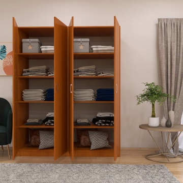 Dulap Milano cu 4 usi, 200x160x40, Culoare Cires, din Pal de 18 mm - Img 3