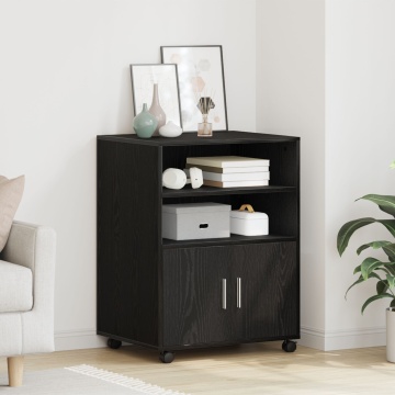 Dulap mobil, stejar negru, 60x48x81 cm, lemn prelucrat - Img 4