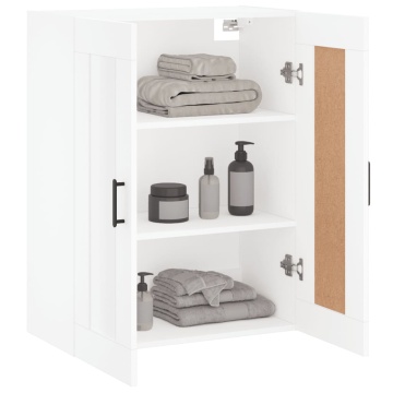 Dulap montat pe perete, alb, 69,5x34x90 cm, lemn prelucrat - Img 8