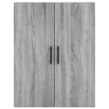Dulap montat pe perete, gri sonoma, 69,5x34x90 cm - Img 6