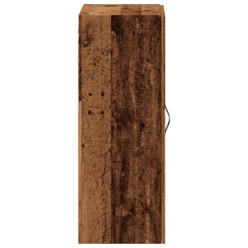 Dulap montat pe perete lemn vechi 69,5x34x90 cm lemn prelucrat - Img 5