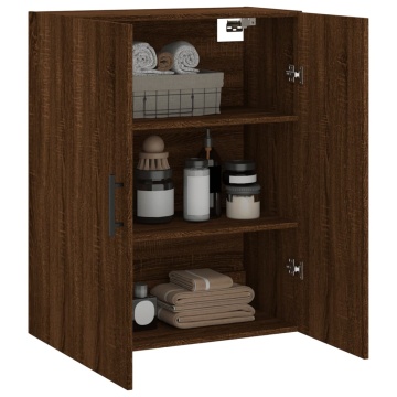 Dulap montat pe perete, stejar maro, 69,5x34x90 cm - Img 8
