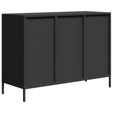 Dulap, negru, 101,5x39x73,5 cm, oțel laminat la rece - Img 6