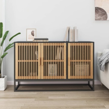 Dulap, negru, 105x30x65 cm, lemn prelucrat - Img 1