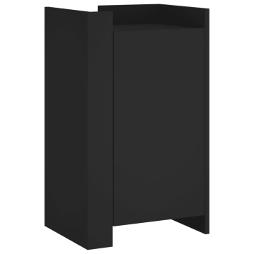 Dulap, negru, 45x35x75 cm, lemn prelucrat - Img 2