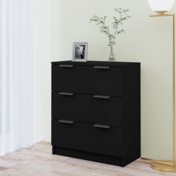 Dulap, negru, 60x30x70 cm, lemn prelucrat - Img 3