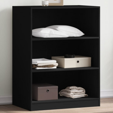 Dulap, negru, 77x48x102 cm, lemn prelucrat - Img 1