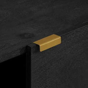 Dulap, negru, 80x33x75 cm, lemn prelucrat - Img 7
