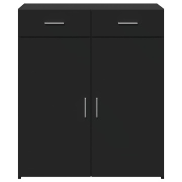 Dulap, negru, 80x42,5x93 cm, lemn prelucrat - Img 4