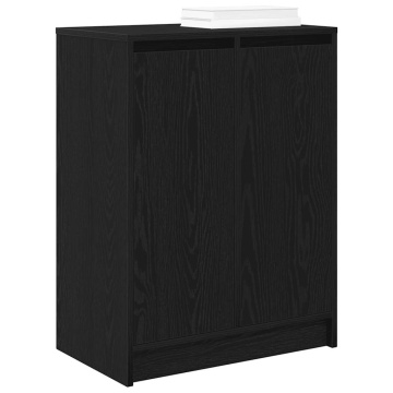 Dulap Pantofi Stejar Negru 57x34x76 cm Lemn prelucrat - Img 4