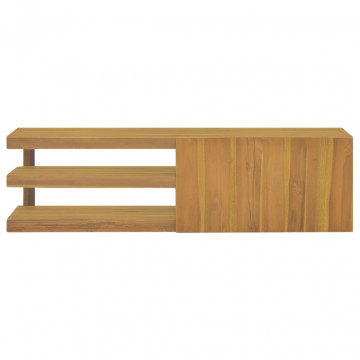 Dulap pentru baie de perete, 110x40x30 cm, lemn masiv de tec - Img 3