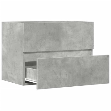 Dulap pentru baie, gri beton, 60x38,5x45 cm, lemn prelucrat - Img 6