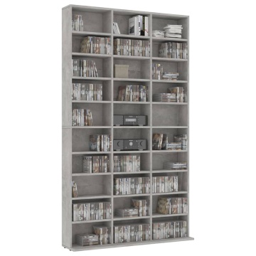 Dulap pentru CD-uri, gri beton, 102x16x177,5 cm, lemn compozit - Img 3