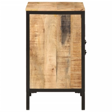 Dulap pentru chiuvetă de baie 55x35x60 cm lemn masiv mango&fier - Img 4