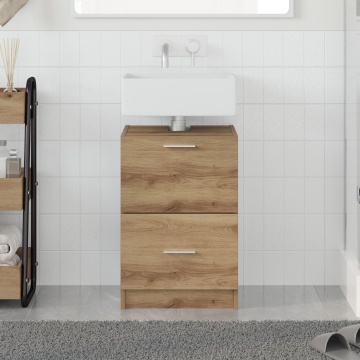 Dulap pentru Chiuvetă Stejar Artizan 40x37x59 cm Lemn Prelucrat - Img 1