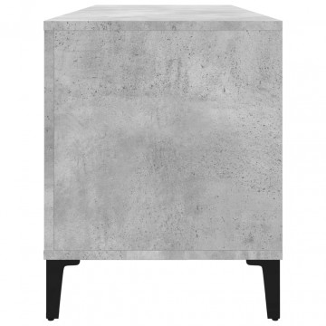 Dulap pentru discuri gri beton, 100x38x48 cm, lemn prelucrat - Img 5