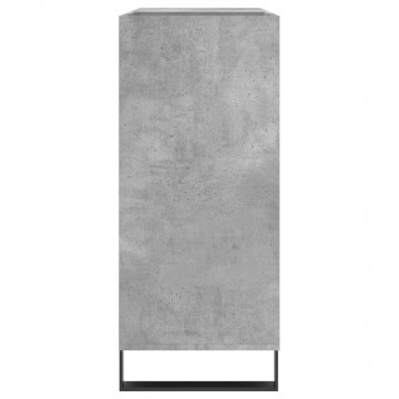 Dulap pentru discuri gri beton 84,5x38x89 cm lemn compozit - Img 8