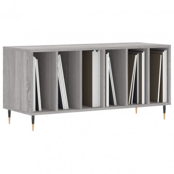 Dulap pentru discuri gri sonoma, 100x38x48 cm, lemn prelucrat - Img 3