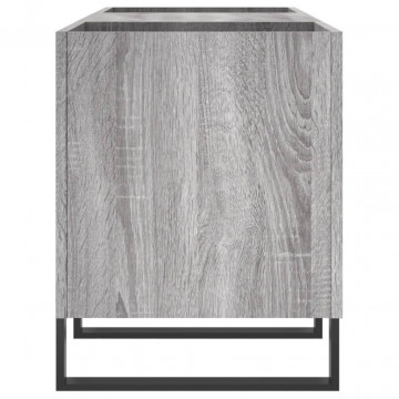 Dulap pentru discuri gri sonoma, 121x38x48 cm, lemn prelucrat - Img 8