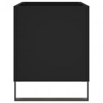 Dulap pentru discuri, negru, 74,5x38x48 cm, lemn prelucrat - Img 8