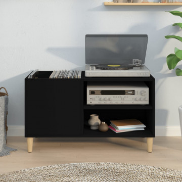Dulap pentru discuri, negru, 84,5x38x48 cm, lemn prelucrat - Img 3