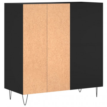 Dulap pentru discuri negru 84,5x38x89 cm lemn compozit - Img 5
