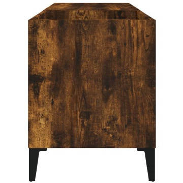 Dulap pentru discuri stejar afumat 84,5x38x48 cm lemn prelucrat - Img 5