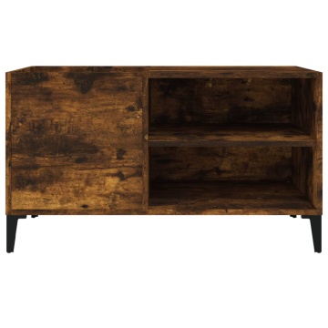 Dulap pentru discuri stejar afumat 84,5x38x48 cm lemn prelucrat - Img 8
