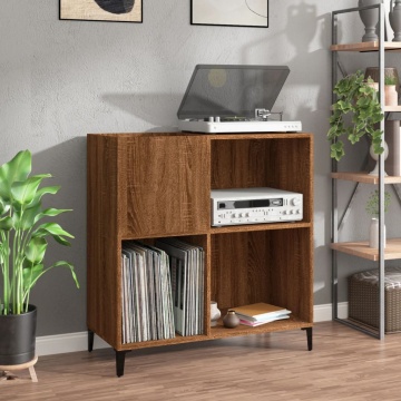 Dulap pentru discuri stejar maro 84,5x38x89 cm lemn compozit - Img 1