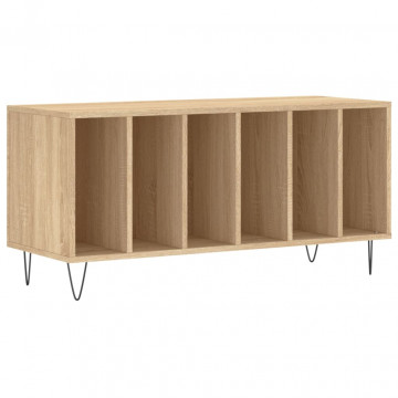 Dulap pentru discuri stejar sonoma 100x38x48 cm, lemn prelucrat - Img 2