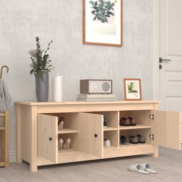 Dulap pentru pantofi, 110x38x45,5 cm, lemn masiv de pin - Img 6
