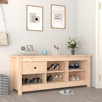 Dulap pentru pantofi, 110x38x45,5 cm, lemn masiv de pin - Img 1