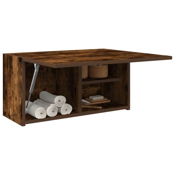 Dulap perete baie, stejar fumuriu, 60x25x30 cm, lemn prelucrat - Img 4