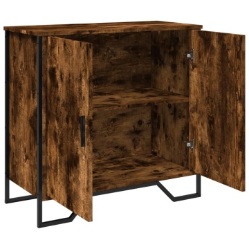 Dulap, stejar fumuriu, 78x35,5x74,5 cm, lemn prelucrat - Img 8